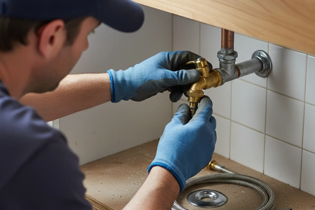 Shutoff valve and fitting work during Well Pump Repair in Syosset